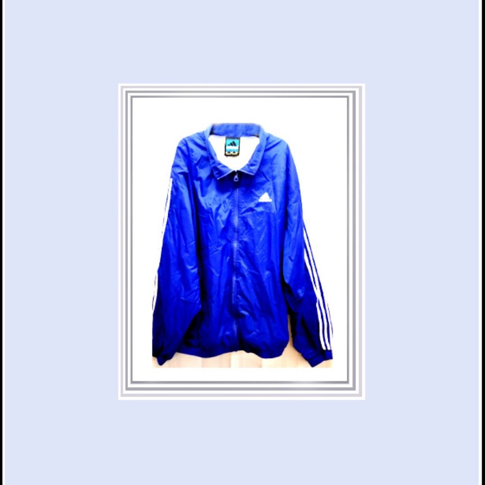 New Rare & Unique Adidas Blue Team Jacket, XL